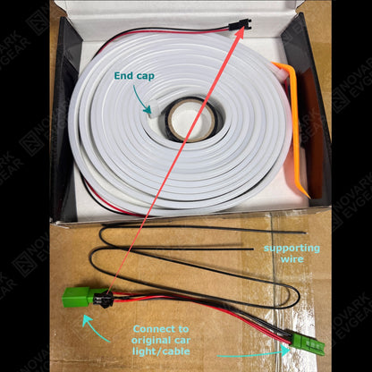 LED Car Boot Light Strip Dynamic Running Opening Sequence SUV Trunk Lamp