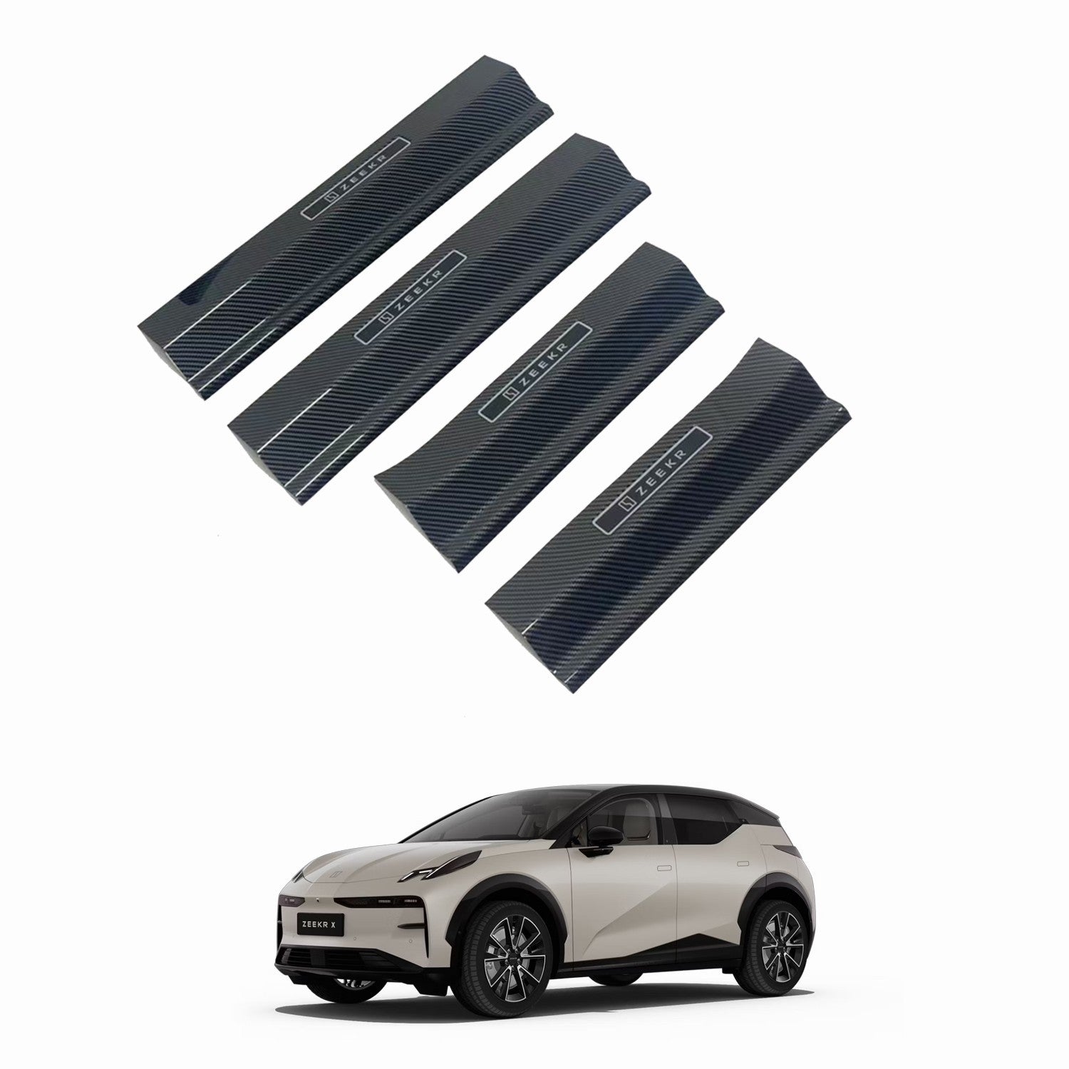Premium Zeekr X 2024+ Door Sill Scuff Protection Plates 4PC/8PC