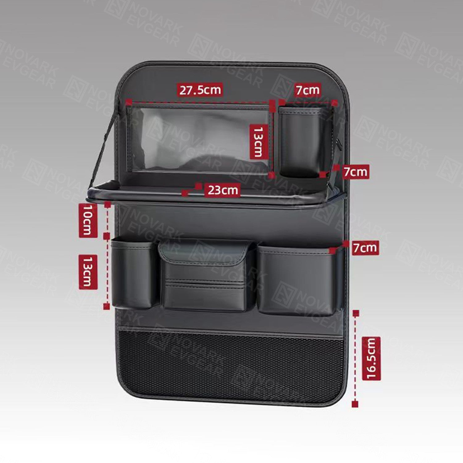 Leather Car Backseat Organizer with Foldable Table Tray 1pc/2pc