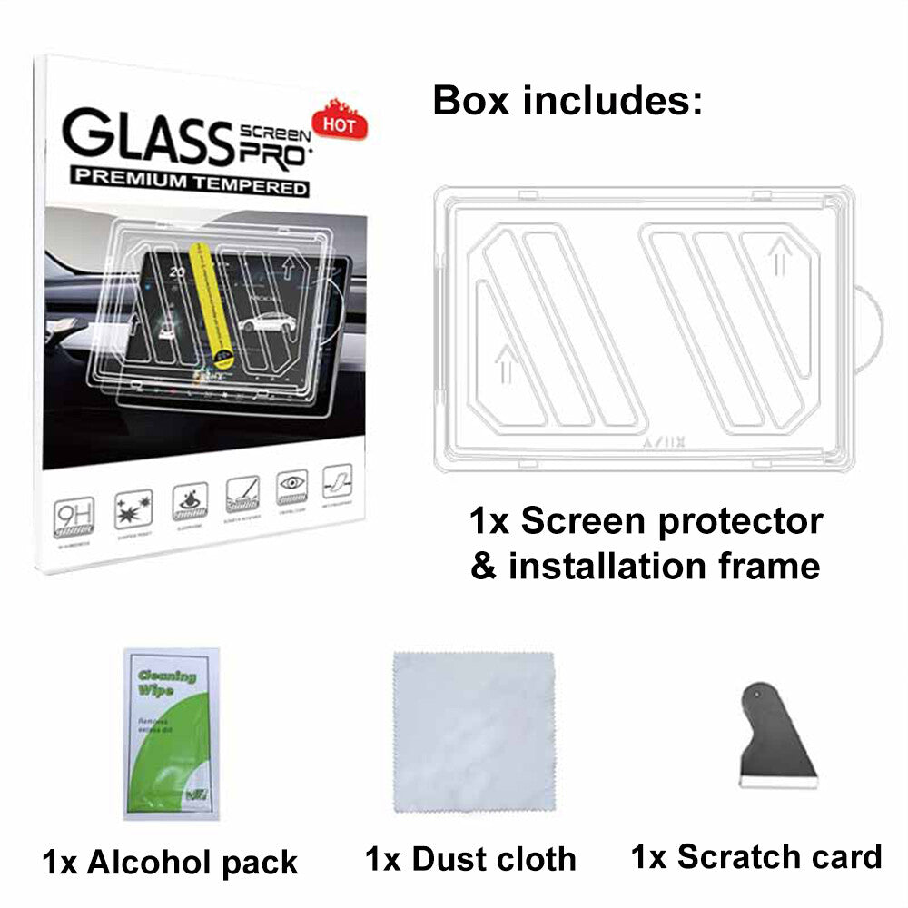 NEW Tesla Model Y Juniper 2026 16" Screen Protector Tray Matte/Clear Combos