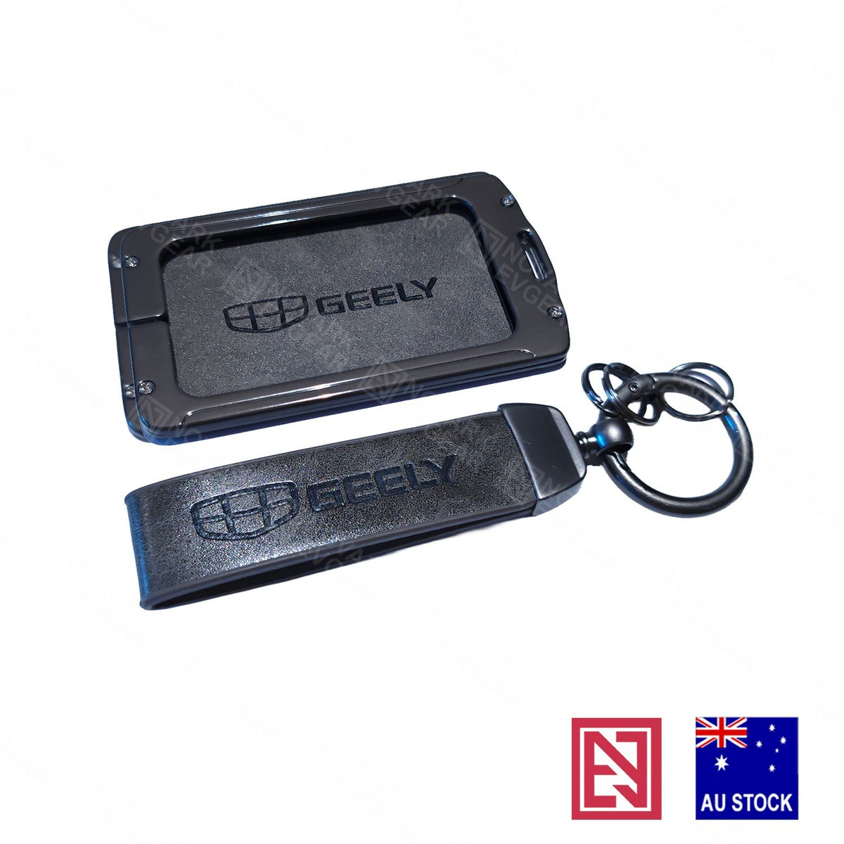 Geely EX5 Starray Key Fob Card Holder Zinc Alloy Frame Leather Finish Key Chains