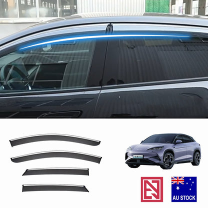 BYD SEALION 7 25+ Weather Shields Window Visor Weathershields Stainless Steel PC