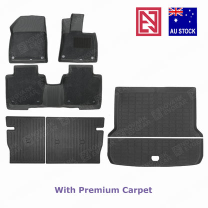 Zeekr 7X 2025+ All-Weather Floor Mats with Premium Carpet Overlay