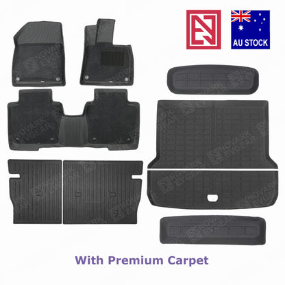 Zeekr 7X 2025+ All-Weather Floor Mats with Premium Carpet Overlay
