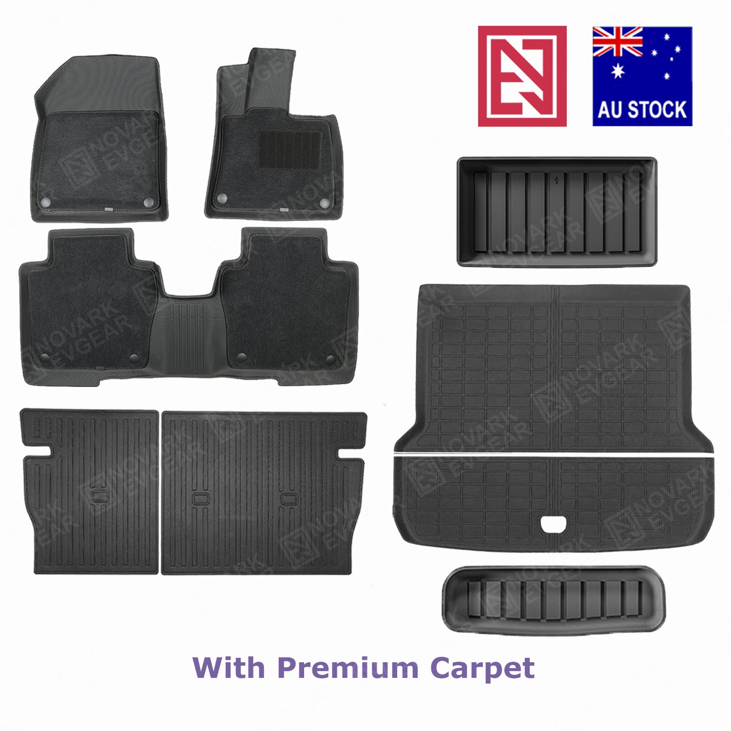 Zeekr 7X 2025+ All-Weather Floor Mats with Premium Carpet Overlay
