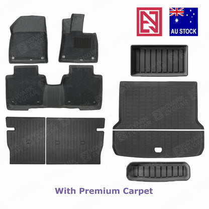 Zeekr 7X 2025+ All-Weather Floor Mats with Premium Carpet Overlay