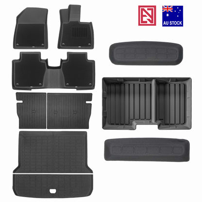 Zeekr 7X 2025+ All-Weather Floor Mats with Carpet Overlay Boot Liner