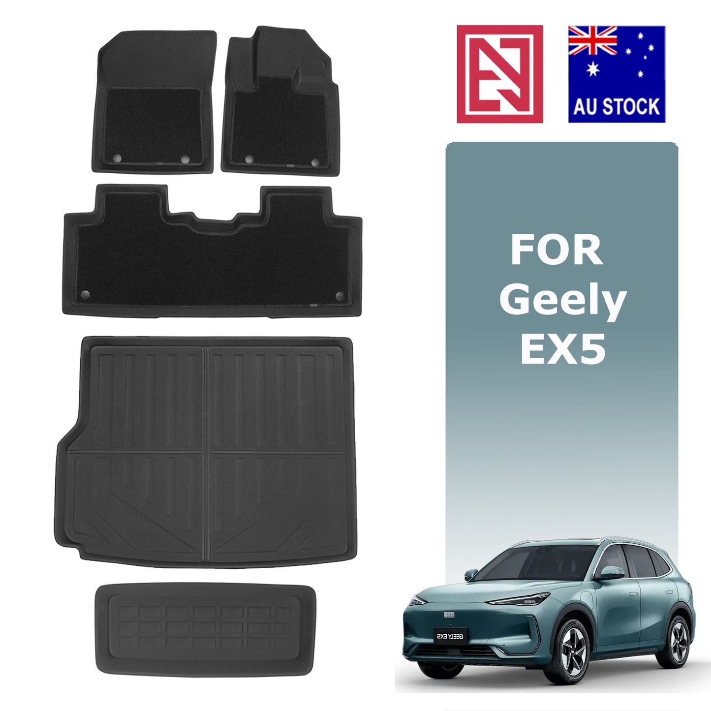 Geely EX5 All-Weather XPE/Carpet Floor Mats Boot liner Rear Trunk Mat