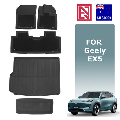 Geely EX5 All-Weather XPE/Carpet Floor Mats Boot liner Rear Trunk Mat
