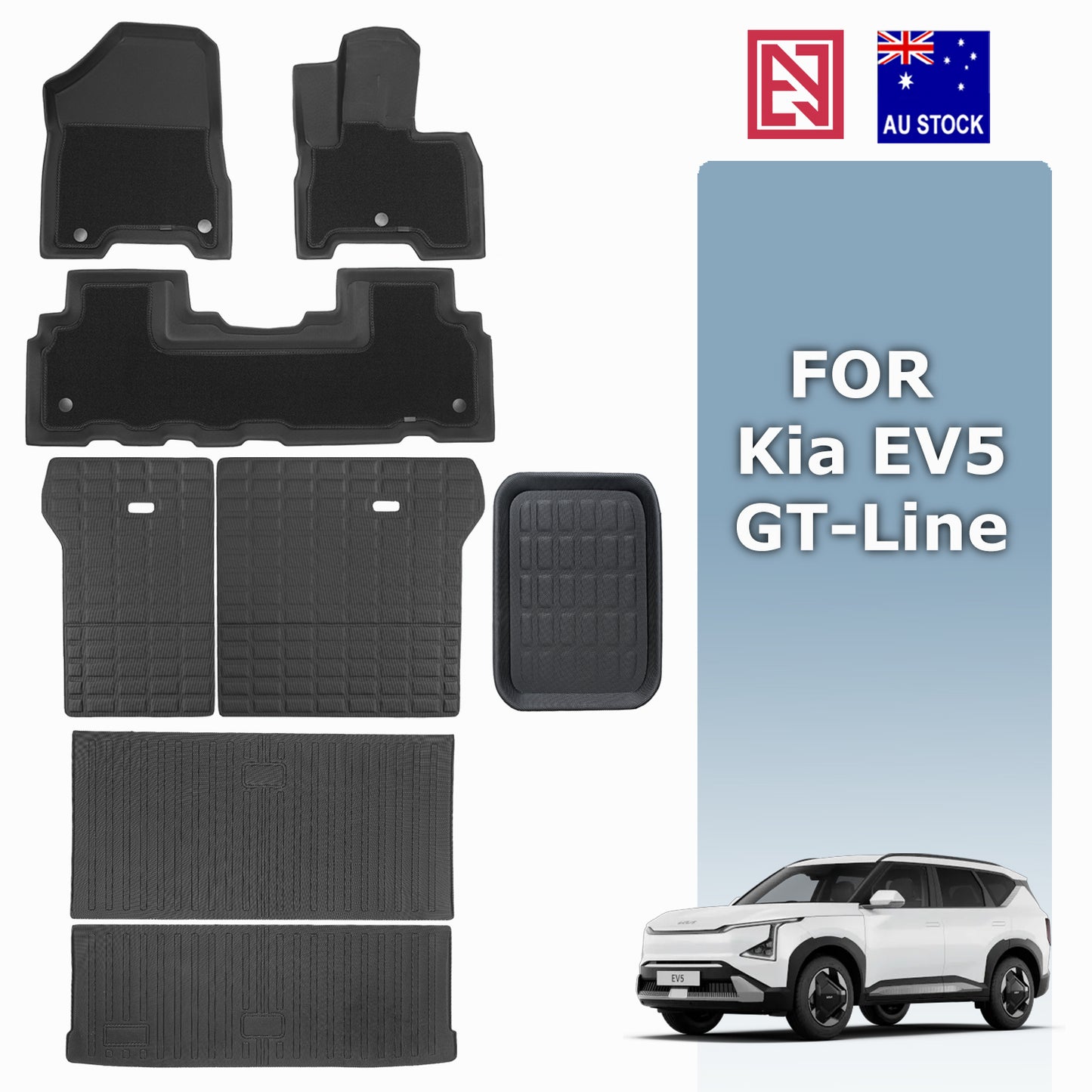 All-Weather 3D Kia EV5 Floor Mats Boot Liner 3D XPE/with Carpet