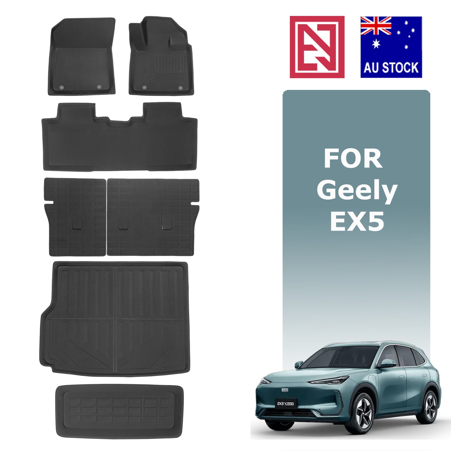 Geely EX5 All-Weather XPE/Carpet Floor Mats Boot liner Rear Trunk Mat