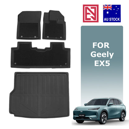 Geely EX5 All-Weather XPE/Carpet Floor Mats Boot liner Rear Trunk Mat
