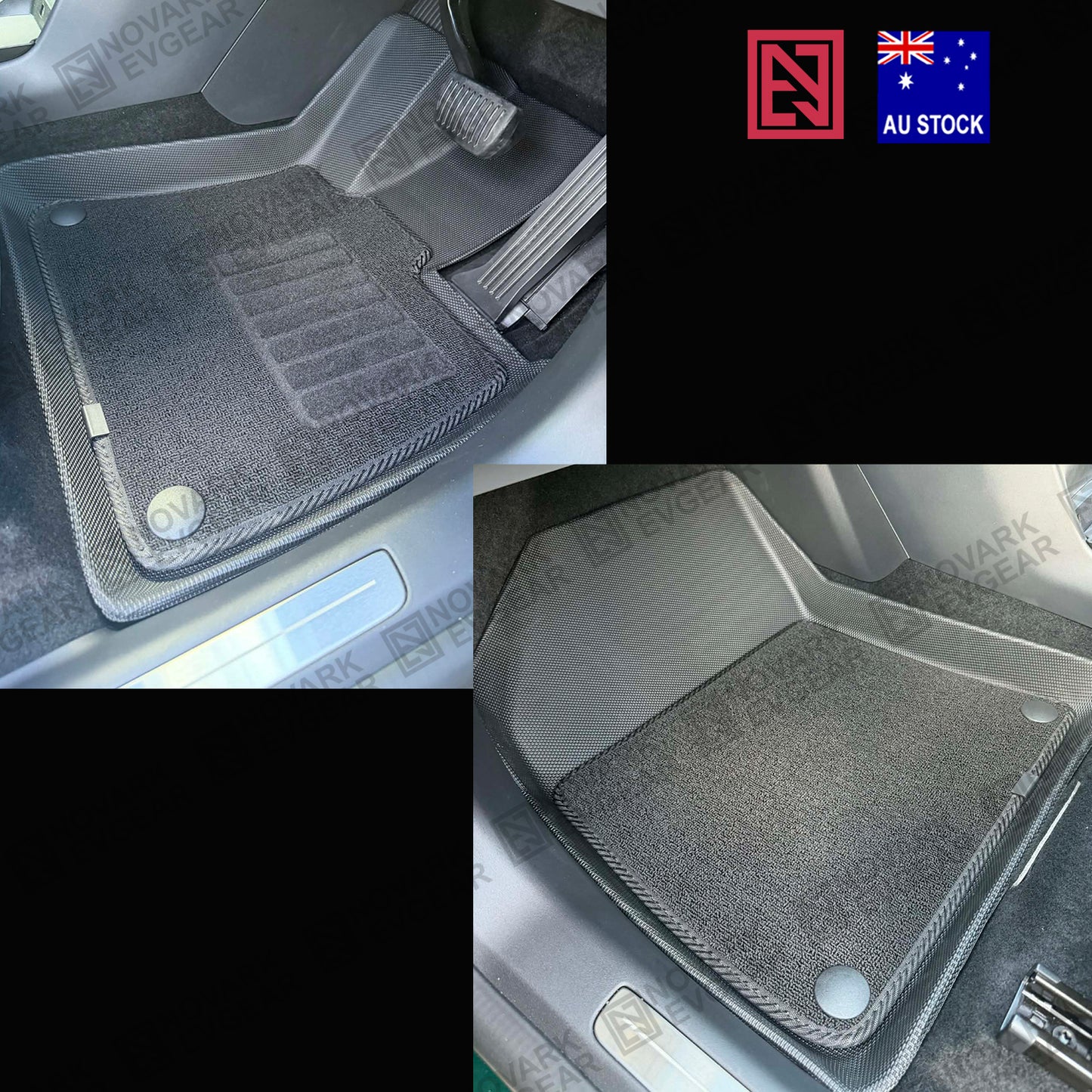 Zeekr 7X 2025+ All-Weather Floor Mats with Carpet Overlay Boot Liner