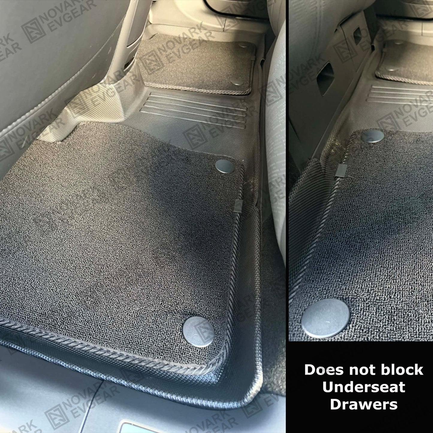 Zeekr 7X 2025+ All-Weather Floor Mats with Carpet Overlay Boot Liner