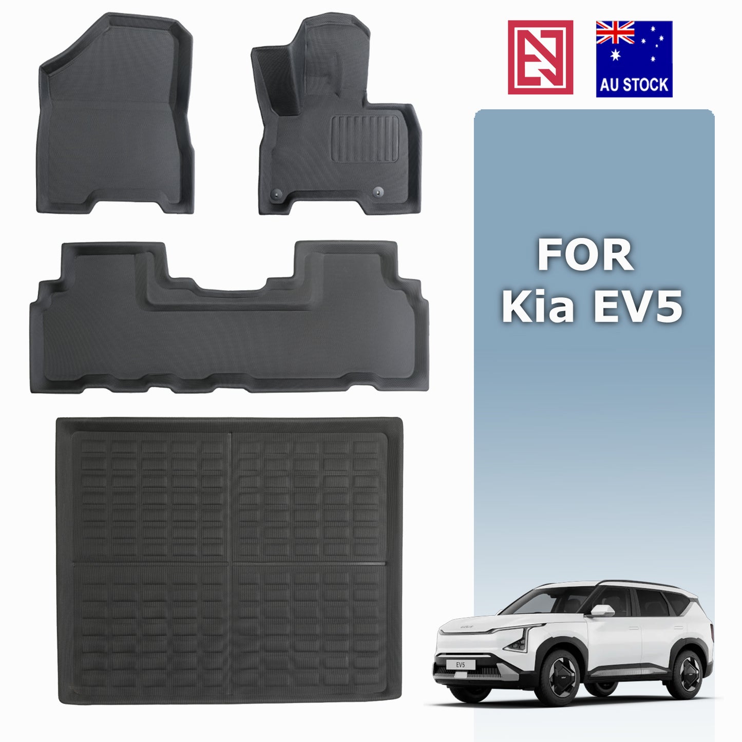 All-Weather 3D Kia EV5 Floor Mats Boot Liner 3D XPE/with Carpet
